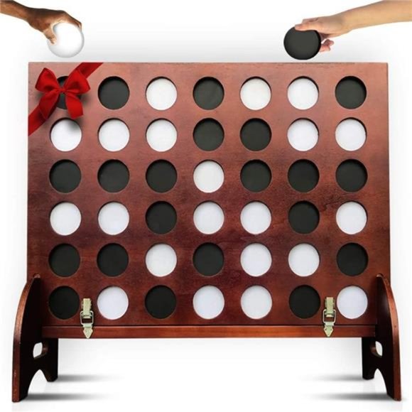 Giant Four in a Row (All Weather)Outdoor Game with Carrying Case& Noise Reducing